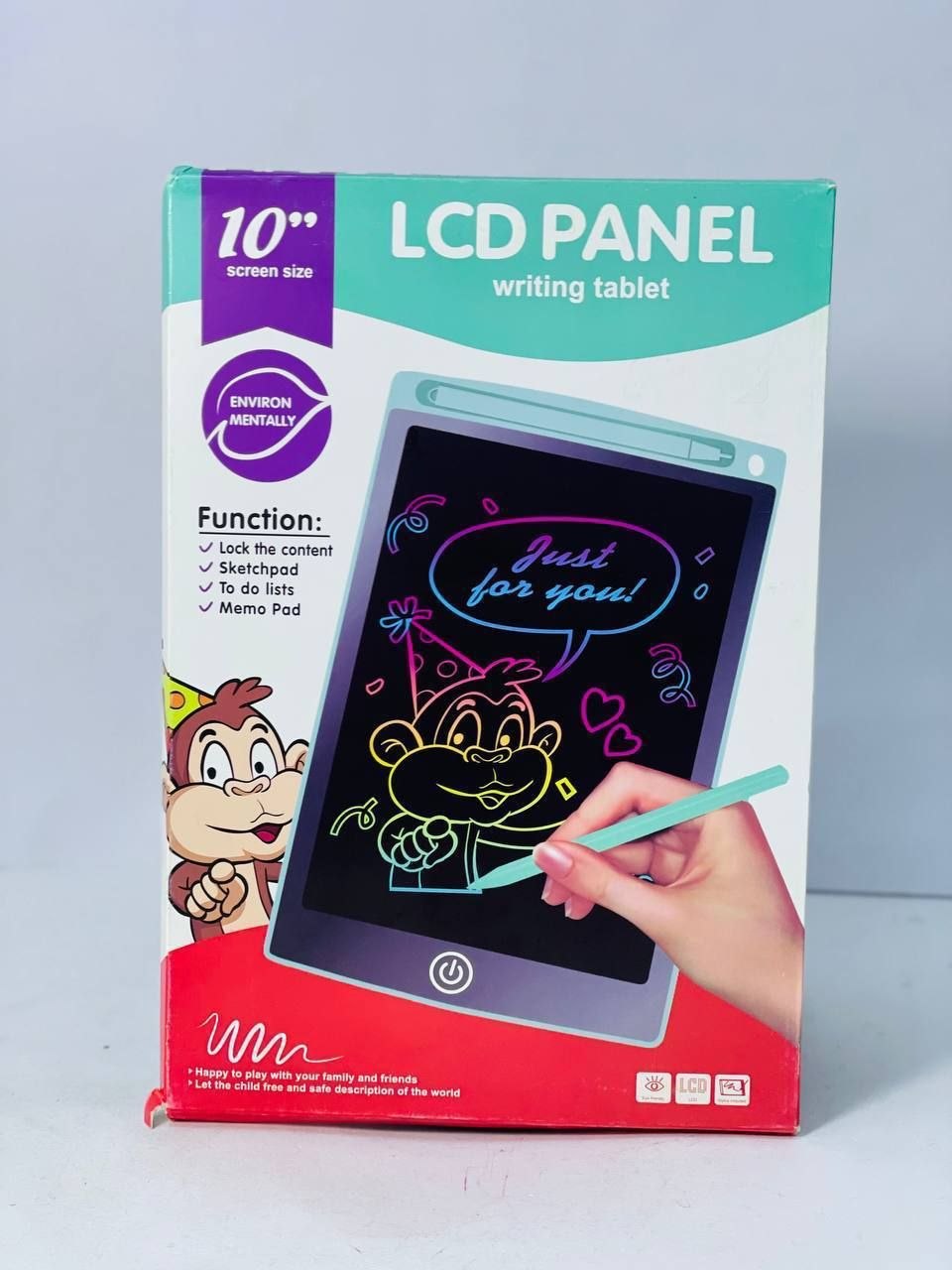 تابلت رسم إلكتروني للأطفال بشاشة LCD مقاس 10 بوصة